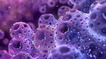 A closeup image of a nuclear pore complex highlighting its various components and their roles in transport photo