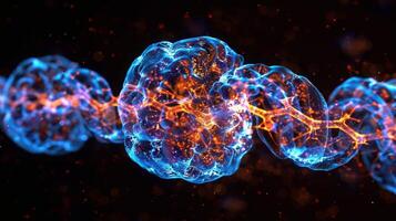 A fluorescence microscopy image of a cell undergoing gene silencing through RNA interference photo