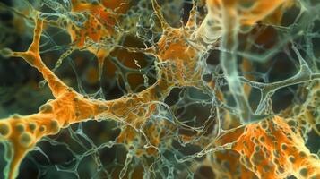 A highly organized network of fibers and proteins the extracellular matrix provides structural support for cells photo