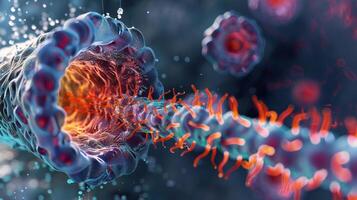 A highresolution picture of a nuclear pore through which regulatory proteins enter and exit the nucleus to control the cell cycle photo