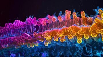 A crosssection view of a rie highlighting the intricate structure responsible for decoding and synthesizing proteins photo
