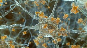Scanning electron microscope image of microglia forming a protective layer around vessels maintaining the integrity of the brain barrier photo