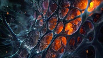 A stunning view of cardiac muscle cells in the human heart displaying their resilience and ability to withstand constant contraction photo
