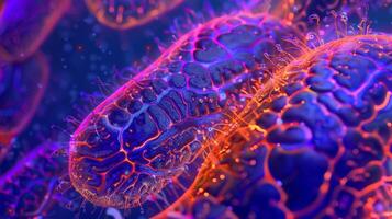 A scan of the mitochondrial matrix the central compartment where the citric acid cycle occurs highlighting the presence of enzymes and molecules involved in cellular respiration photo