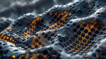The rough and uneven topography of the graphene layers highlighting the materials strength and durability as a battery component photo