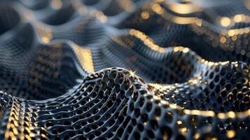 A series of closelypacked nanotube transistors each with a slightly different curvature and texture creating a dynamic and intricate pattern photo