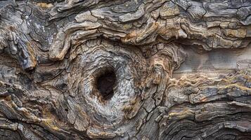 The rough texture of the tree stump reveals years of growth and withstanding the elements creating a sense of resilience photo
