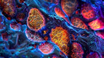 The numerous beta cells in the pancreas ed together to form functional units for insulin production photo