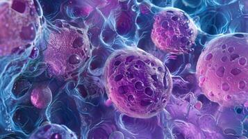 A microscopic image of the polar bodies small cells that are formed during the process of meiosis in the ovum photo