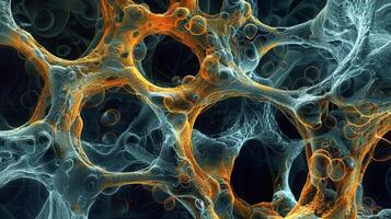 A crosssectional image of multiple alveoli demonstrating the extensive surface area available for gas diffusion photo