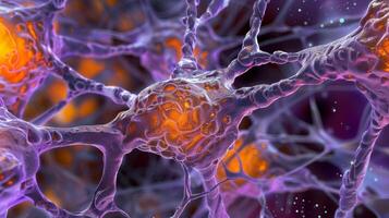 Detailed view of tightly packed endothelial cells closely controlling the transport of molecules into the brain photo