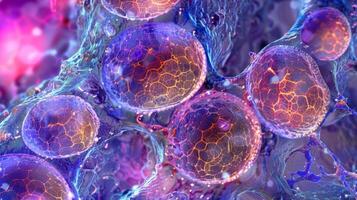 A microscopic view of a colonyforming unit a type of stem cell that is able to establish and maintain different types of cells photo
