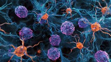 A group of dendritic cells undergoing maturation developing into fully functional antigenpresenting cells photo
