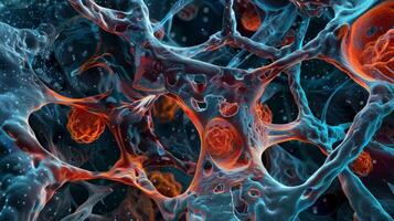 Highresolution image of a lymph node capsule a tough fibrous covering that encloses and protects the vital immune cells within the node photo