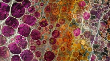A crosssection of a developing tissue in which a specific number of cells are programmed to undergo apoptosis aiding in proper tissue organization photo
