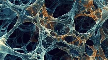 An electron micrograph image of a tight junction revealing the complex network of proteins and lipids that make up its structure photo