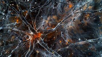 A network of glial cells providing physical and nutritional support for overstressed neurons in response to brain injury photo