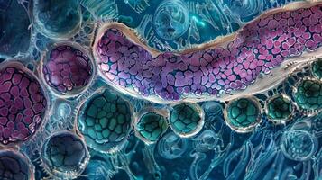 Ultrathin section of desmosomes in a plant cell highlighting their function in plant tissue cohesion photo