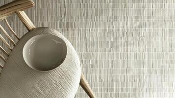 Linear Weave A linear pattern of rectangle tiles in shades of grey and white resembling a woven fabric texture and adding a touch of sophistication to any space photo