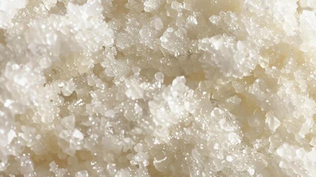 A tightly packed of sugar granules creating a bumpy and grainy surface photo