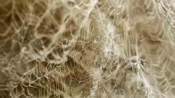 Intricately designed lace curtains reminiscent of a web spun by a skilled spider photo