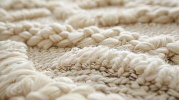 As your fingers trace the surface of the rug you can feel the intricate latticelike pattern of the braiding creating a unique and almost hypnotic texture photo
