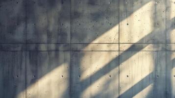 This concrete accent wall features a smooth sleek surface that catches the light in certain areas creating a play of shadows and highlights that add visual interest photo