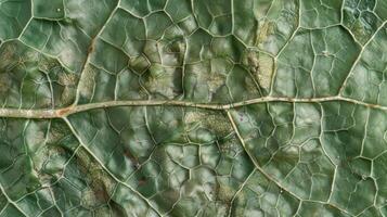 Detailed texture of leaf s displaying jagged edges and rough surfaces as the s travel through the leaf photo