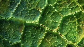 Closeup of leaf s giving a glimpse into the microscopic world of plant life and the intricate patterns that support its growth photo