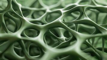 A network of raised organic ridges intertwining and overlapping across a muted green backdrop photo