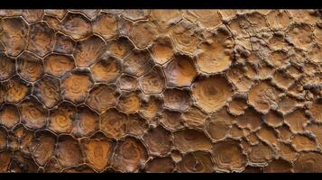 Bumpy Texture The skin is covered in small raised bumps giving it a rough and rugged texture reminiscent of the landscape of a desert photo