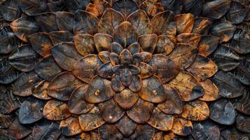 Patterned Design In this image the scales are arranged in a symmetrical pattern resembling a mandala. The design is repeated throughout the reptiles skin creating a mesmerizing texture photo