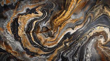 A closeup of a granite backsplash featuring a unique texture of intricate swirls and patterns resembling a piece of abstract art photo