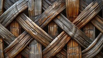 Small imperfections and knots in the wicker resembling a map of intertwining roads each leading to a different destination photo