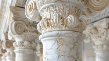 When viewed up close the smooth marble columns reveal an intricate network of fine lines and curves resembling a beautiful work of art photo