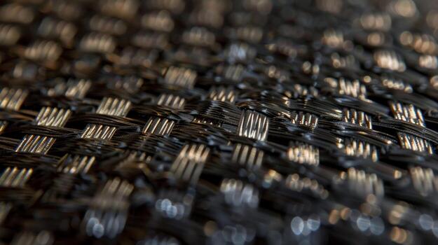 From a closeup perspective the dense and intricate weave of textured Kevlar appears almost imtrable demonstrating its reliability and strength photo