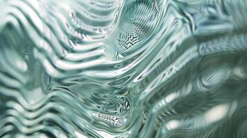 Distorted warped lines etched into glass evoking a sense of movement and fluidity photo
