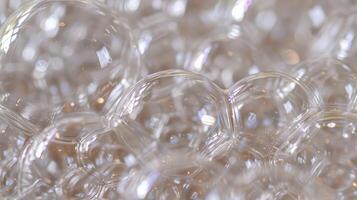 Upon closer inspection the bubbles on the bubble wrap are not all perfectly round but instead have a slightly irregular shape giving the texture a unique and unpredictable quality photo