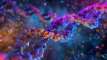 A micrograph showing histone proteins tightly packed together preventing gene expression through the epigenetic mechanism of chromatin remodeling photo