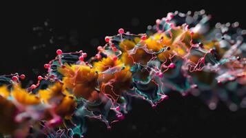 An electron micrograph showcasing the detailed structure of a kinesin protein responsible for transporting cargo toward the axon terminal photo