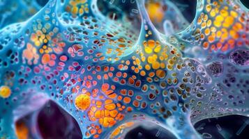 A cross section of an axon revealing the movement of cytoplasmic vesicles along the axoplasmic space photo