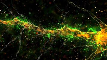 In this image the axon appears thin and twisted a common characteristic of axonal degeneration photo