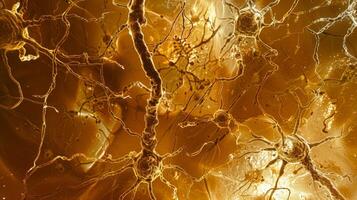 A micrograph of senile plaques a hallmark of Alzheimers disease formed by the aggregation of senescent neural cells photo