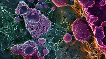 A micrograph showing the impact of phospholipid saturation on the fluidity of a cell membrane photo