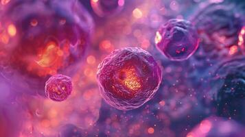 Zoomedin image of a yeast cell undergoing mitosis illustrating the precise timing of cell division regulated by circadian rhythms photo