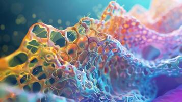 A visual representation of the assembly of collagen fibrils by crosslinking of collagen molecules through disulfide bonds photo