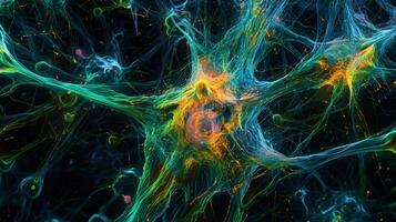 Highresolution microscopy image of a single cell clearly showing the intricate arrangement of CAMs on its surface photo