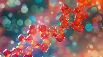 A closeup of the enzyme lysyl hydroxylase necessary for the hydroxylation of proline and lysine in collagen synthesis photo