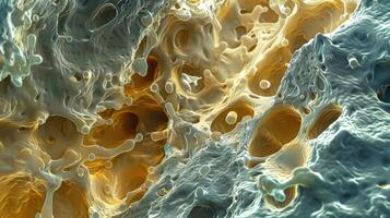 An image of a biofilm made up of diverse microbial species existing in a mutualistic relationship with intestinal epithelial cells photo