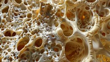 In bone tissue the mineralized ECM forms a hard matrix that supports the weight of the body photo